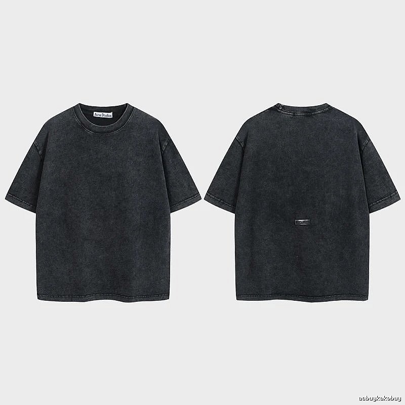Acne Studios 2090-80 Black Style Ac908040 Stockholm Logo T-Shirt Modern Fit
