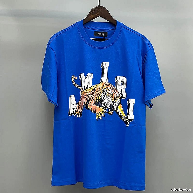 Amiri Blue Records Graphic T-Shirt Poolside Style