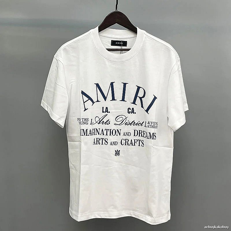 Amiri Letter Graphic White Records Graphic T-Shirt Weekend Wear