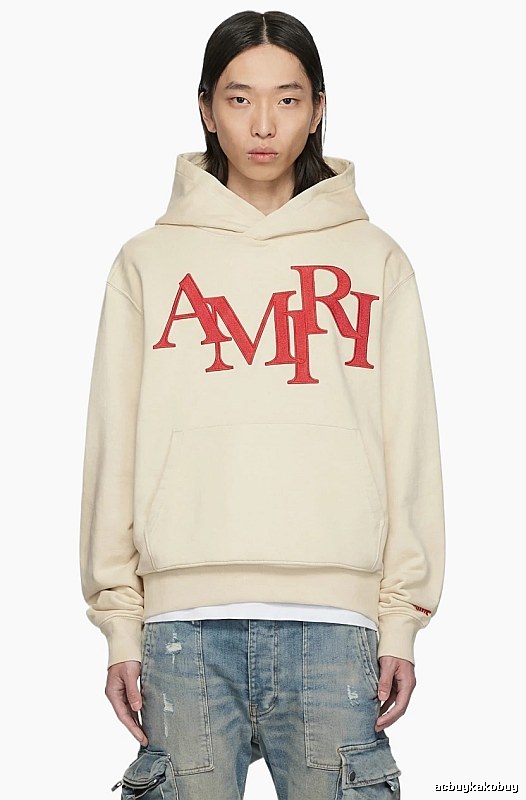 AMIRI Letter Style Beige Sweatshirt