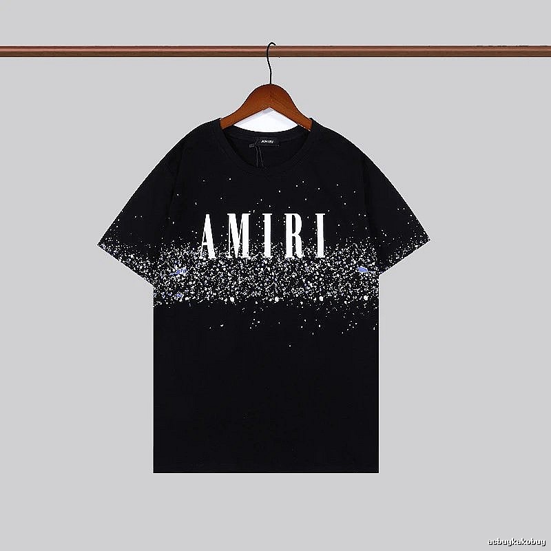 Amiri Monogram Graphic T-shirt White Blue Amiri for Layered Styling