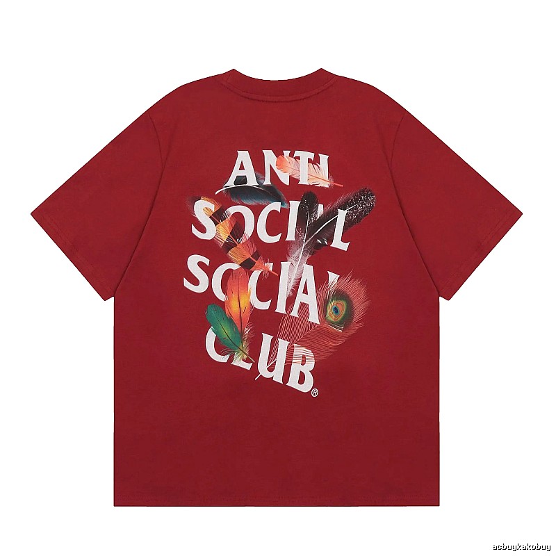 Anti Social Social Club Logo Detail Logo T-shirt Black Orange Anti with Relaxed Feel