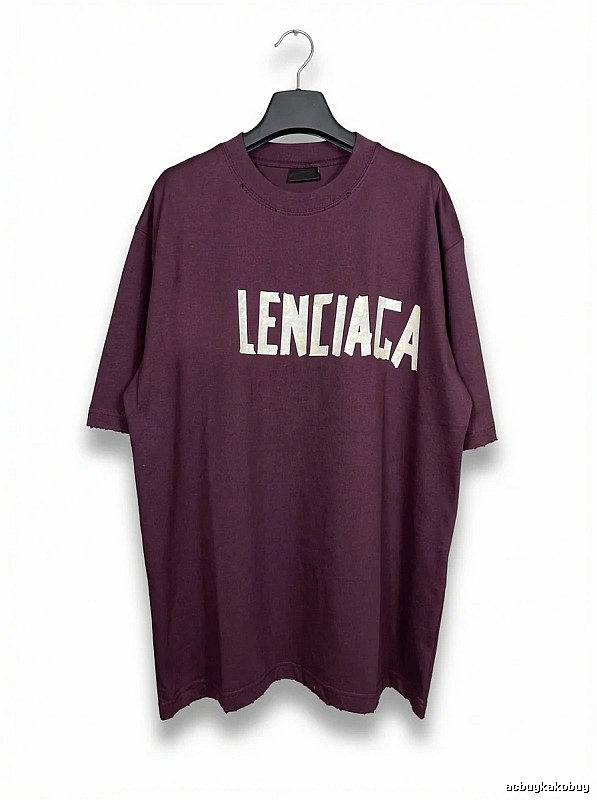 Balenciaga alphabet style purple T-shirt