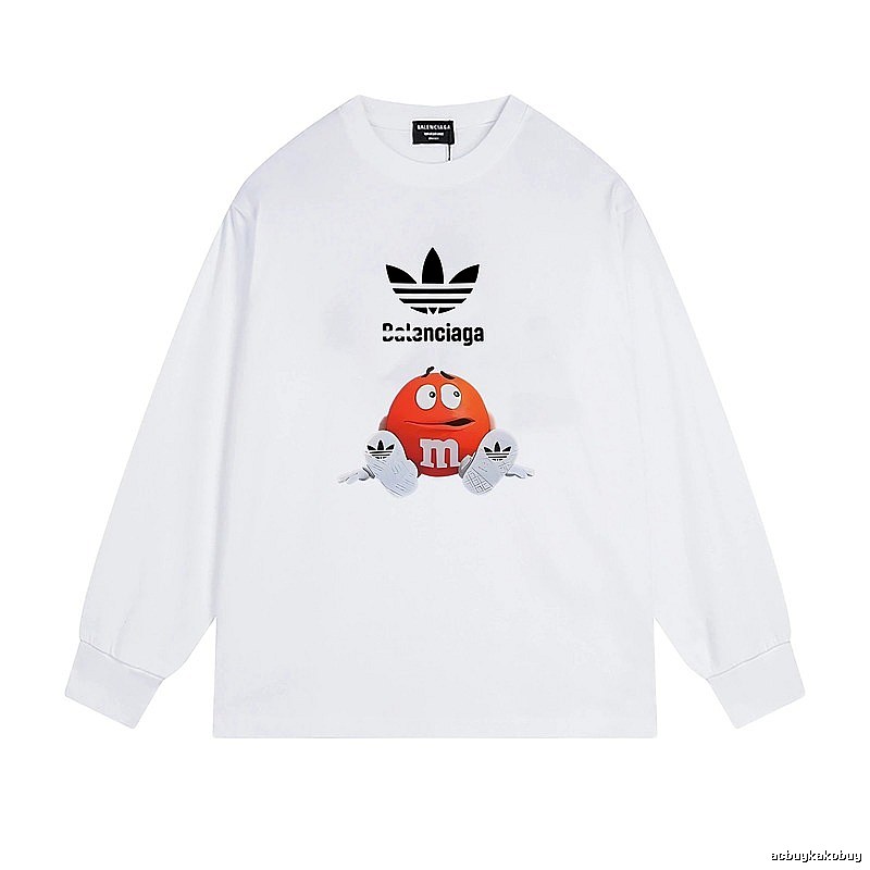 Balenciaga Co-branded Cartoon White Sweatshirt