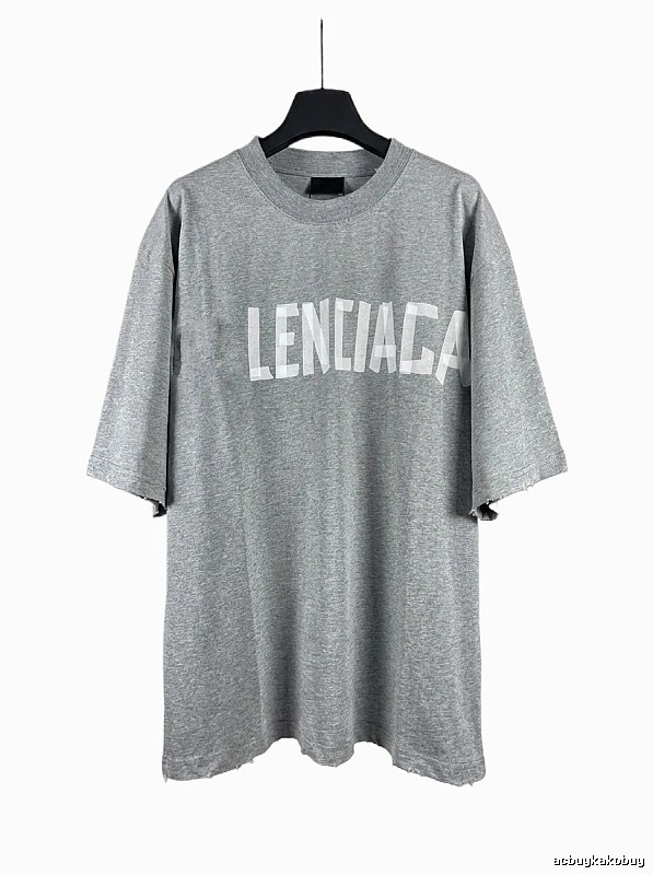 Balenciaga letter-style gray T-shirt