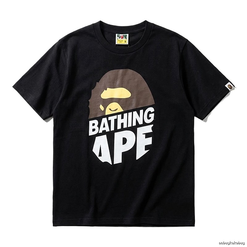 Bape Ape Head Simple Black Short-sleeve