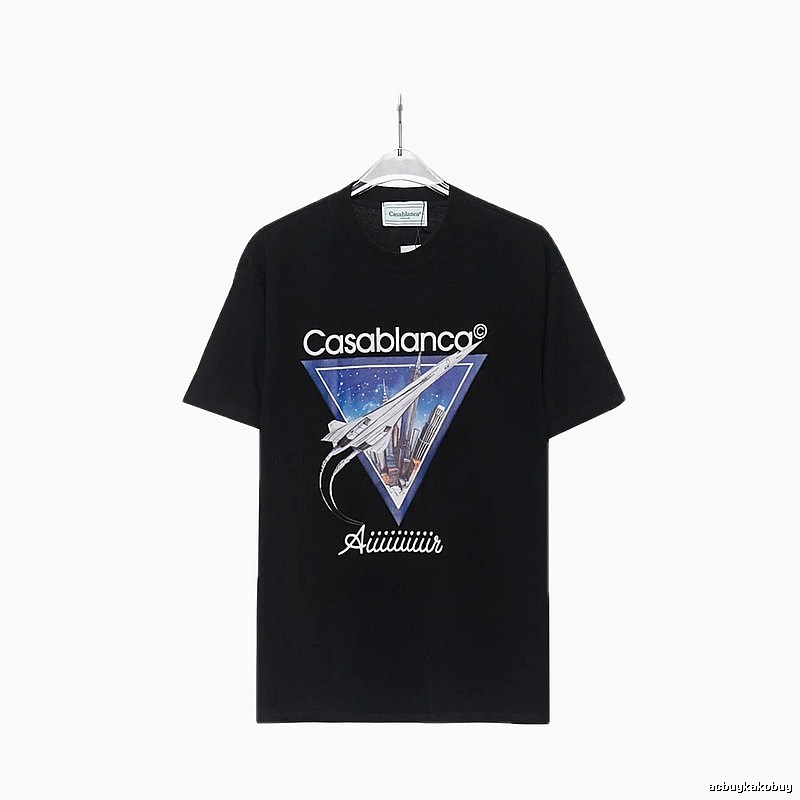 Casablanca Starry Sky Triangle Wind Black T-shirt