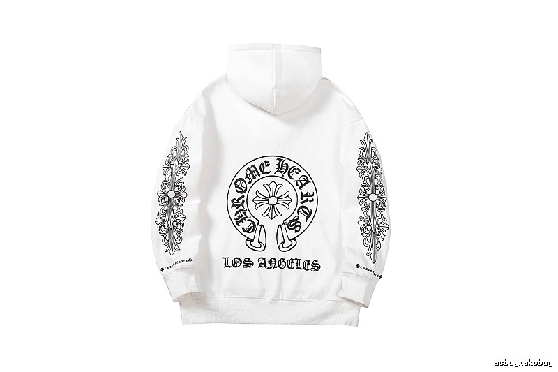 Chrome Hearts 2088-26 White Cross Graphic Hoodie Weekend Wear