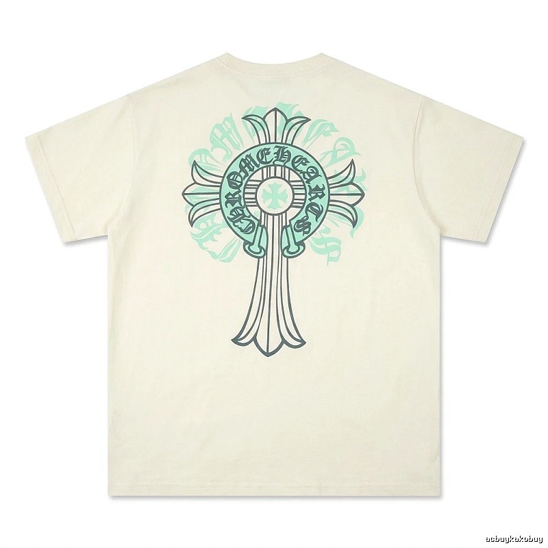 Chrome Hearts retro-style beige T-shirt