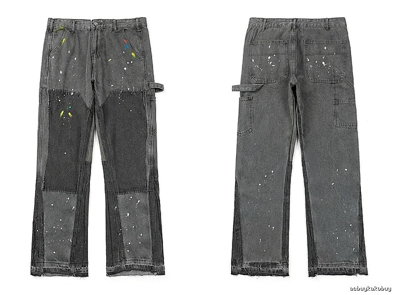 Gallery Dept. Stitched Graffiti Style Grey Pants