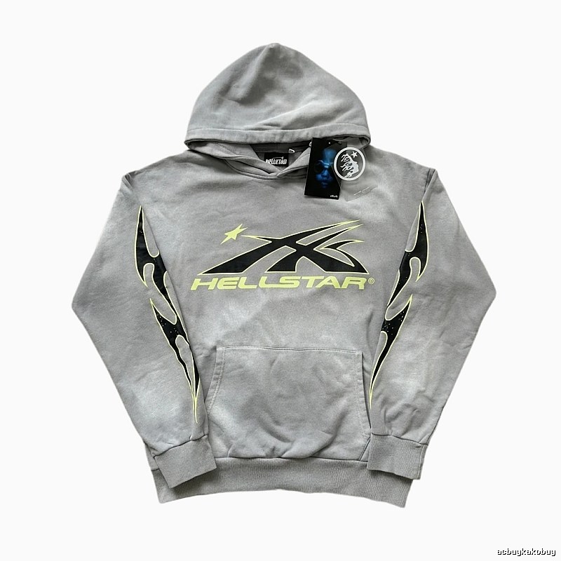 Hellstar trendy and cool style grey hoodie