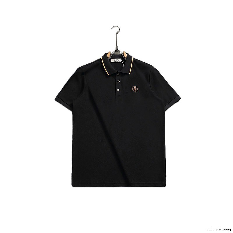 Hermès Classic Wind Black Polo Shirt