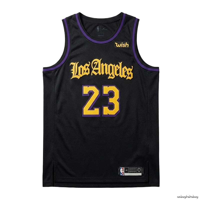 LBJ No.23 black-purple basketball jersey