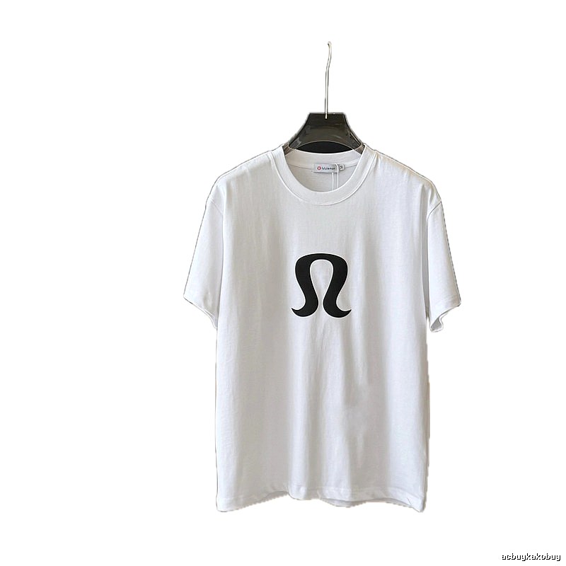 lululemon Classic Logo Casual Style White T-Shirt
