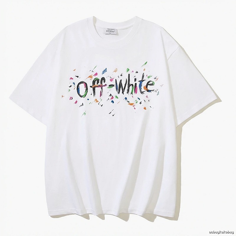 Off-White Graffiti Style White T-shirt