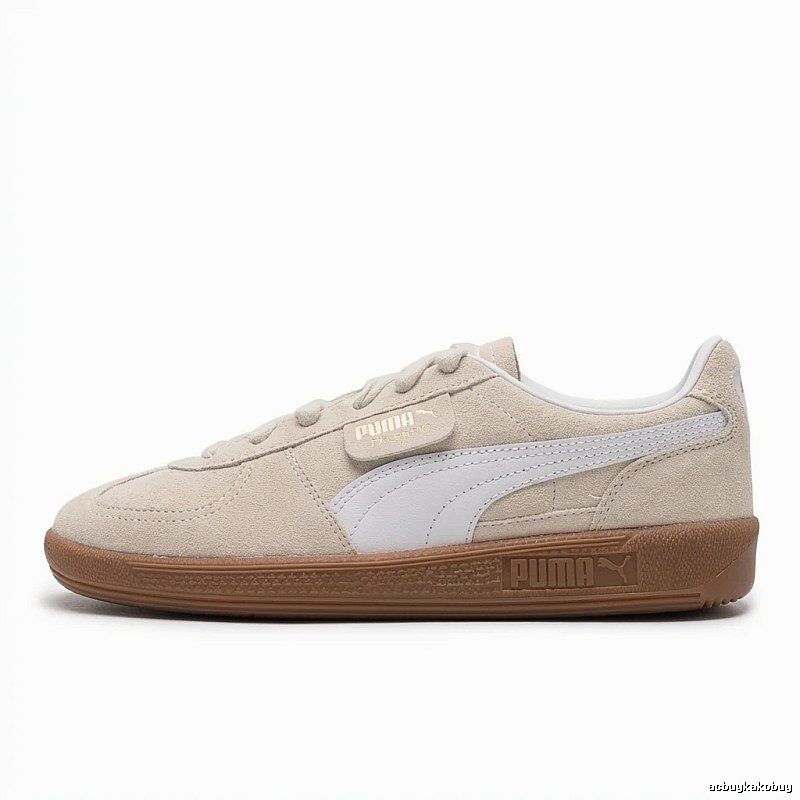 PUMA retro-style white canvas shoes