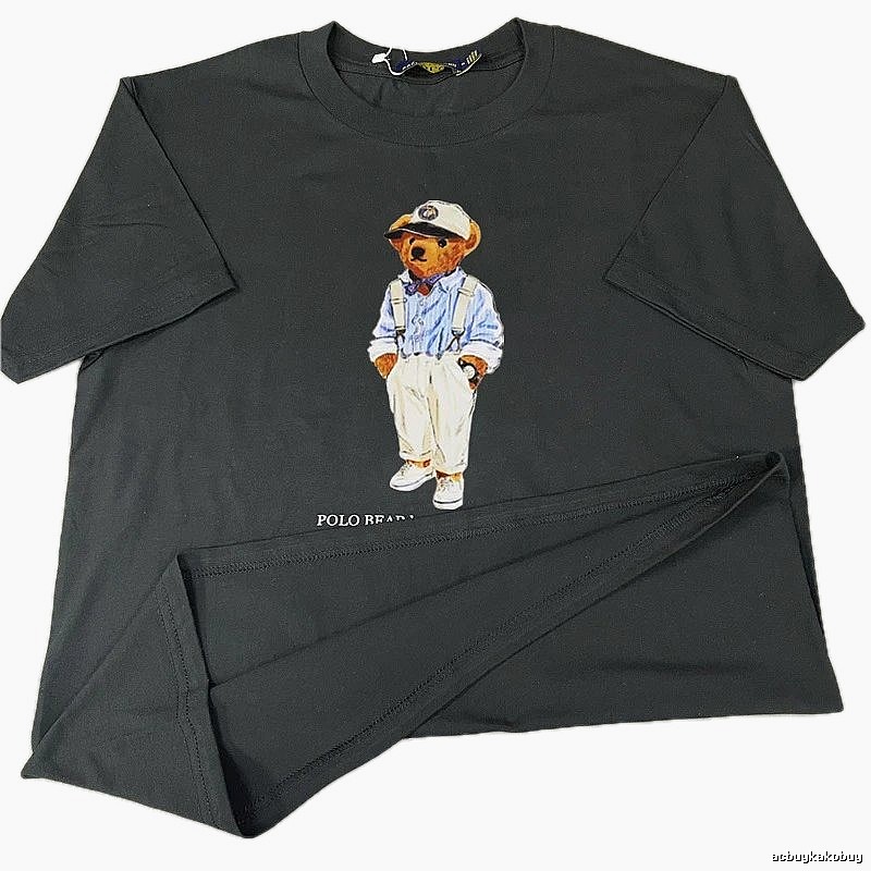 Ralph Lauren Bear Trendy Brand Black T-shirt