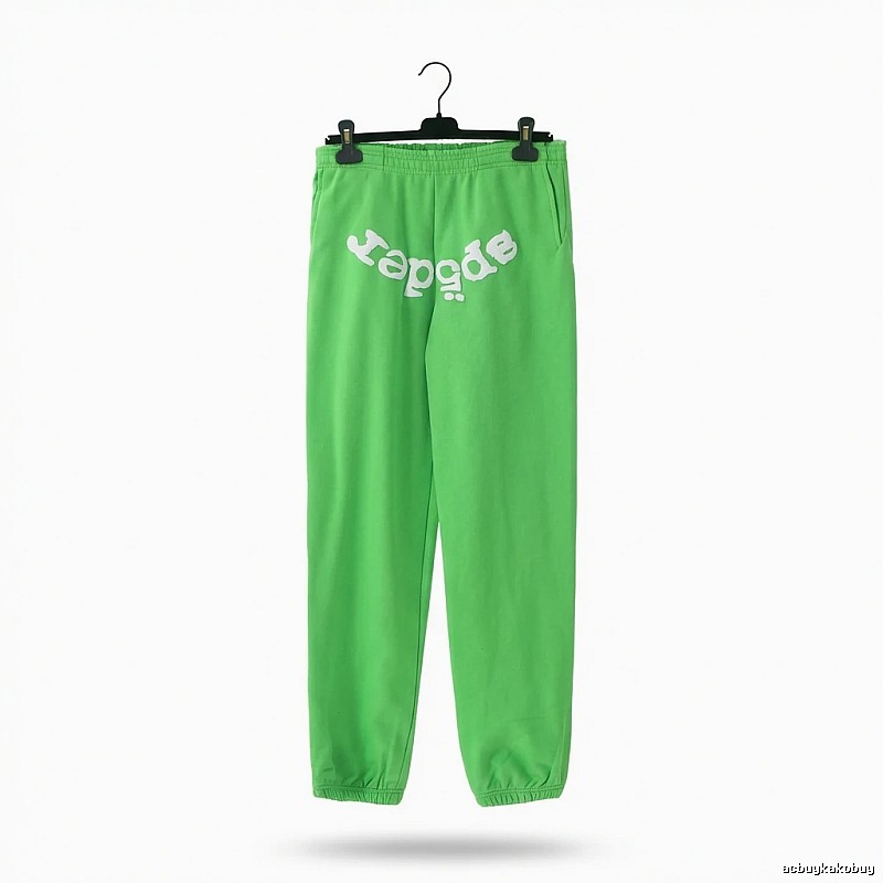 Sp5der Fluorescent Green Trendy Pants