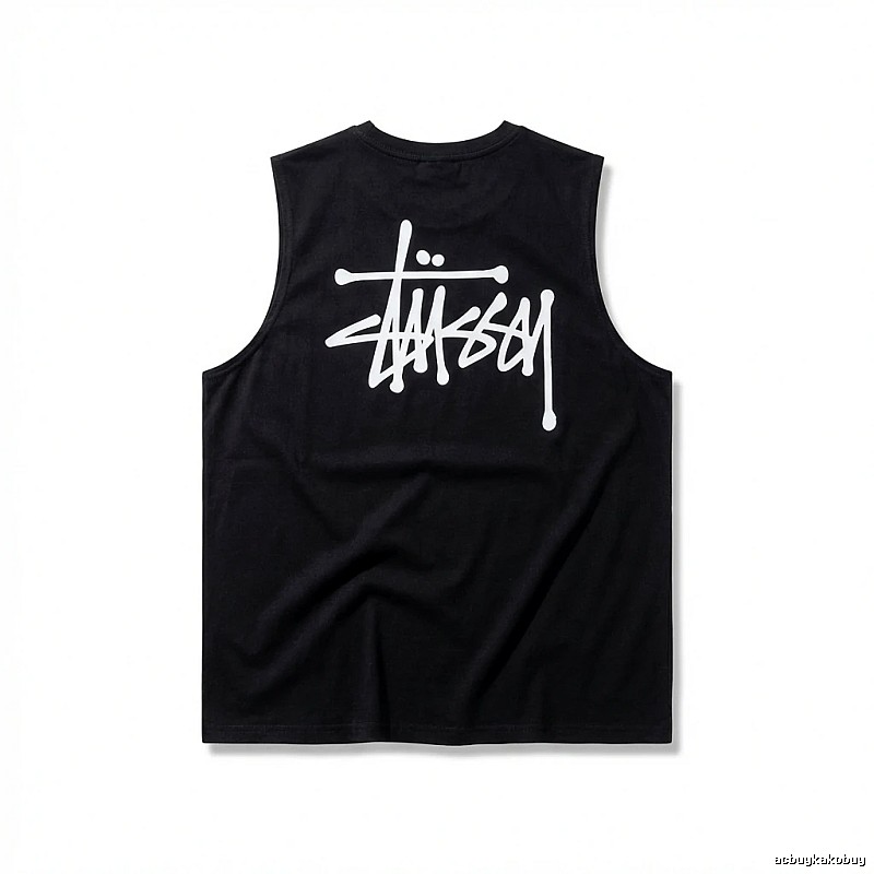 Stussy basic simple black vest
