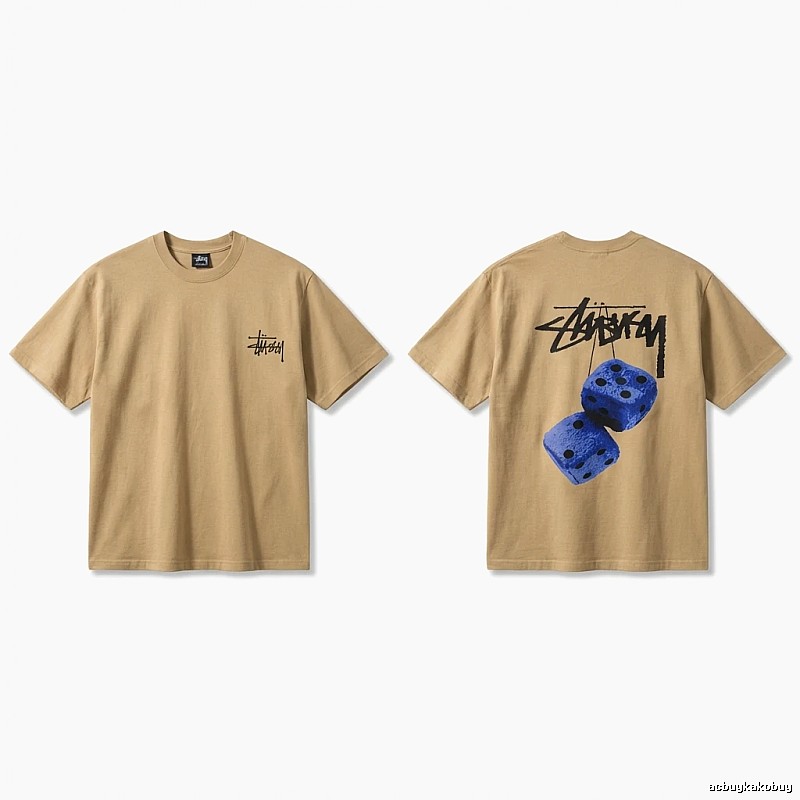 Stussy Dice Print Khaki Short-sleeve