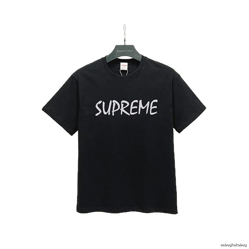 Supreme Printed Street Style Black Short-sleeve T-shirt
