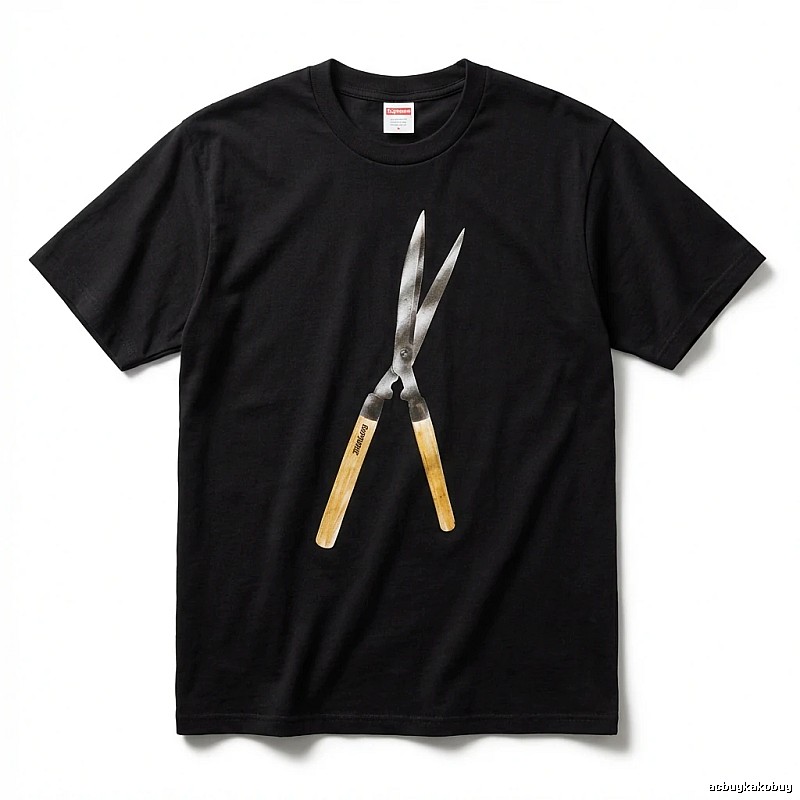 Supreme Scissors Print Black T-shirt