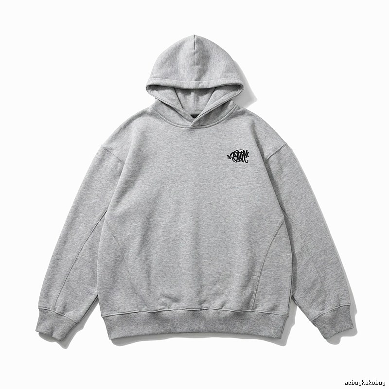 SynaWorld Simple Style Light Gray Hoodie