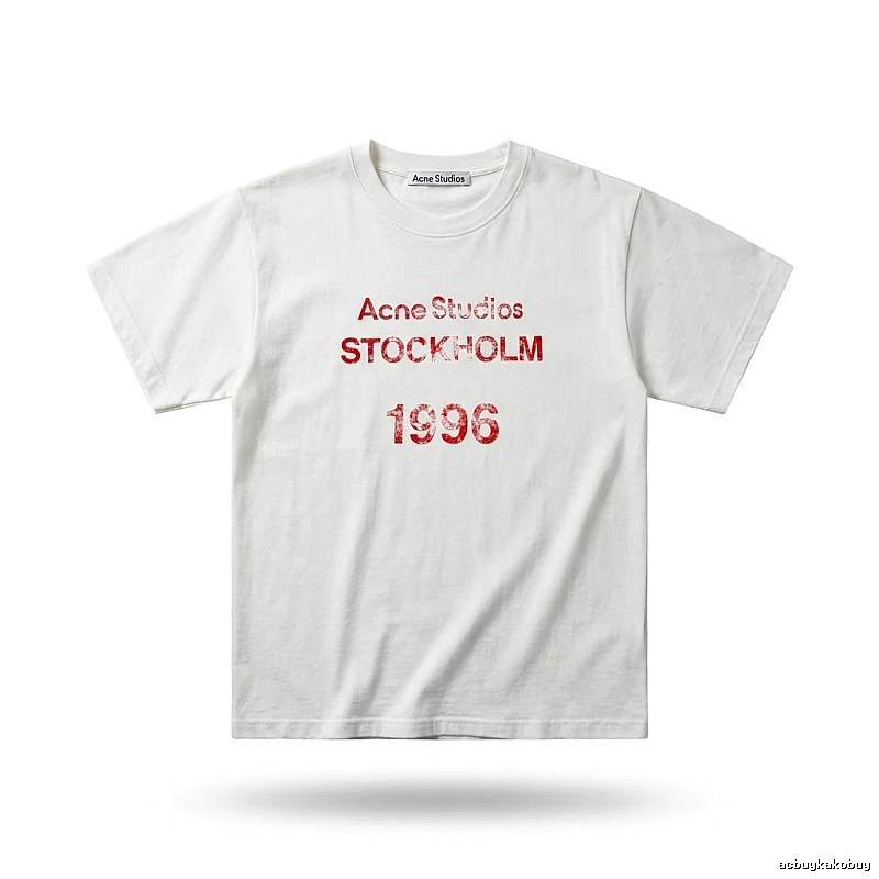 Acne Studios minimalist style white T-shirt