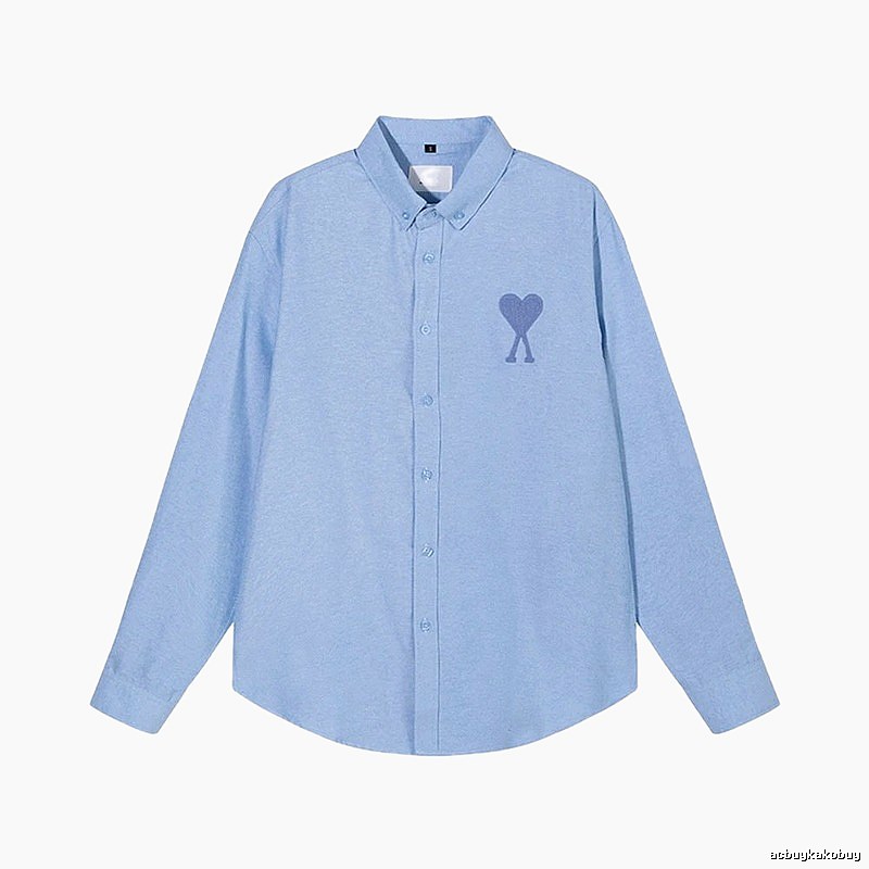 AMI Love Simple Style Blue Shirt