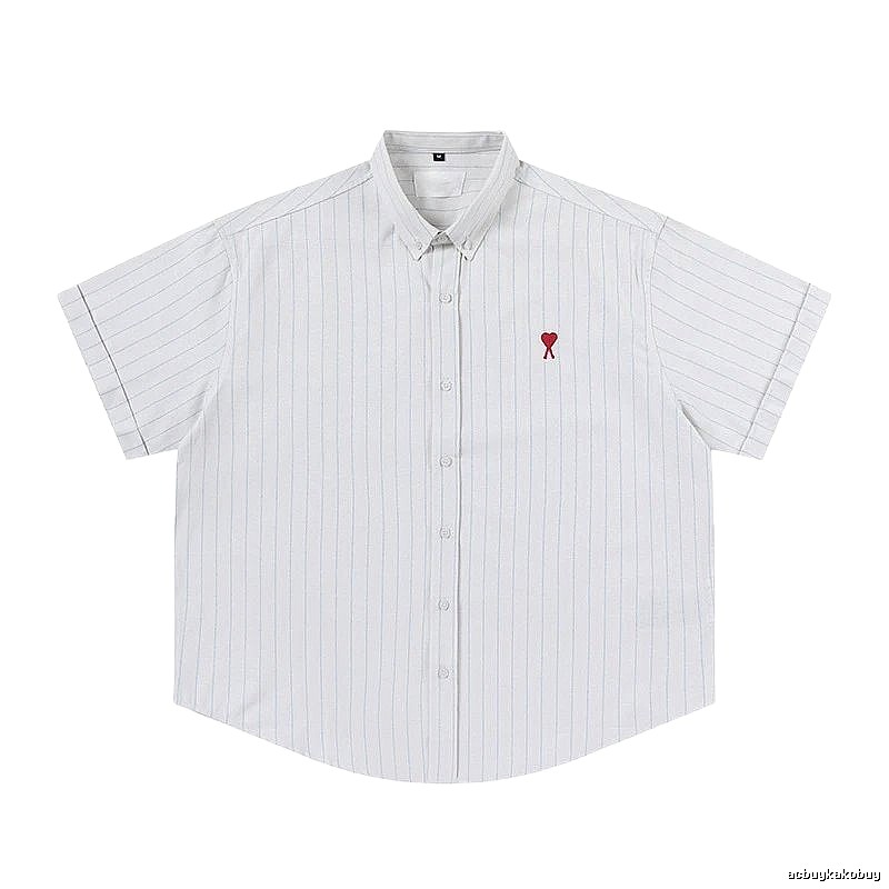 AMI Stripe Simple White Shirt
