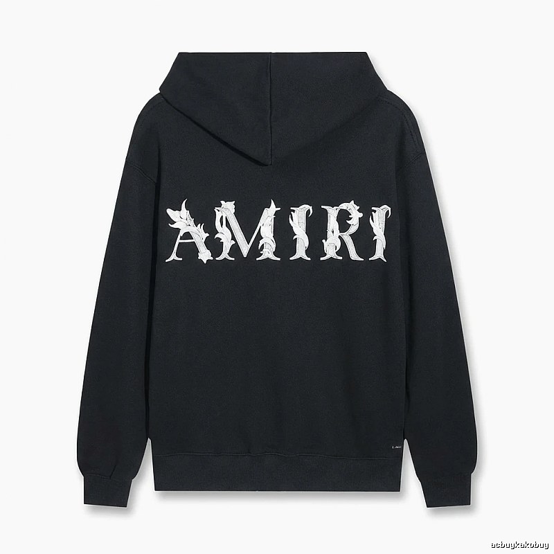 AMIRI letter-style black hoodie