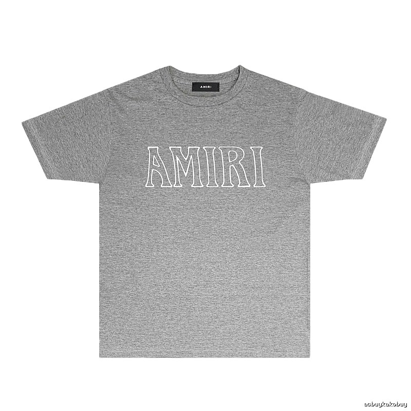 AMIRI minimalist style grey T-shirt