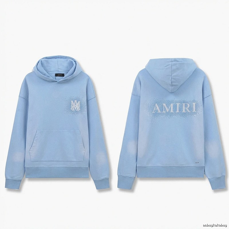 AMIRI Printed Leisure Style Light Blue Sweatshirt