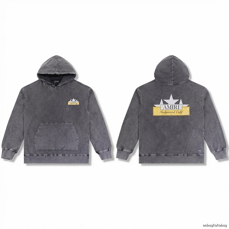 AMIRI Retro Style Grey Hoodie