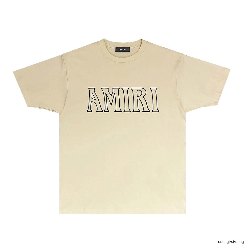 AMIRI simple and fashionable beige T-shirt