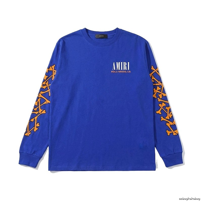 AMIRI Skull Print Style Blue Sweatshirt