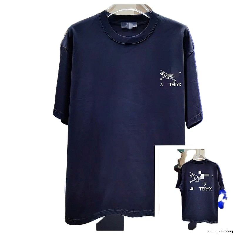 Arc'teryx Printed Techwear Style Dark Navy Short Sleeve T-shirt