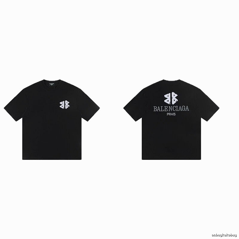 Balenciaga Double B Street Style Black Short-sleeve T-shirt