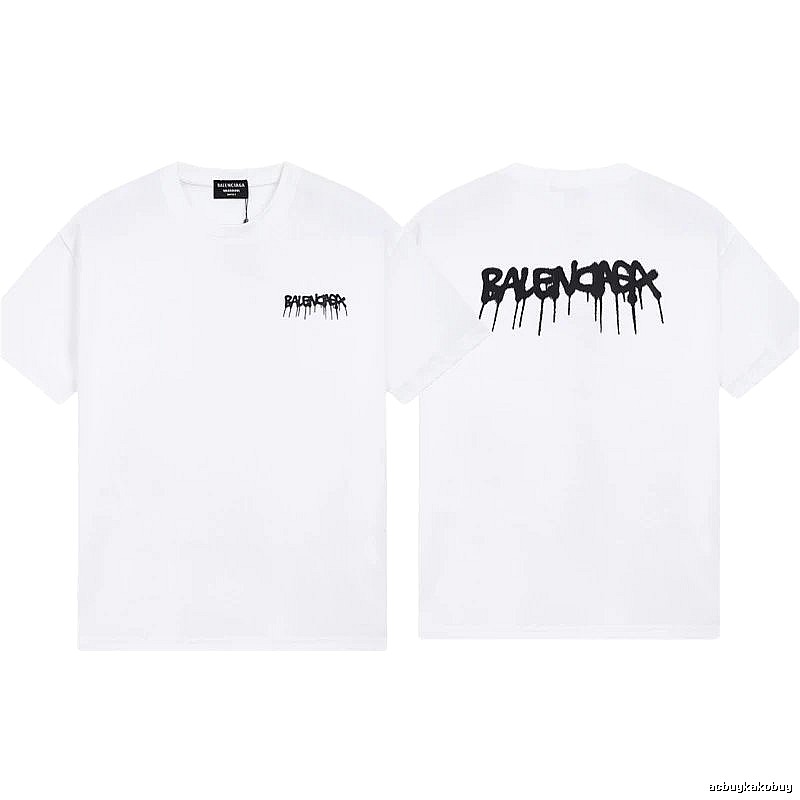 Balenciaga Graffiti Street Style White Short-sleeve T-shirt