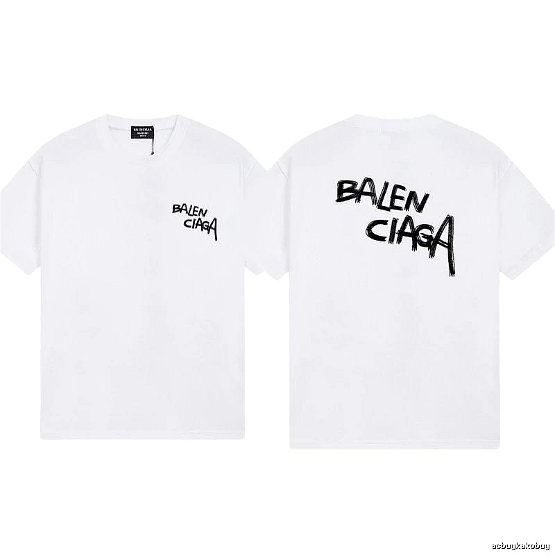 Balenciaga Graffiti Street Style White T-shirt