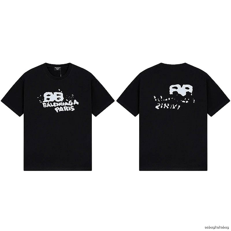 Balenciaga graffiti-style black T-shirt