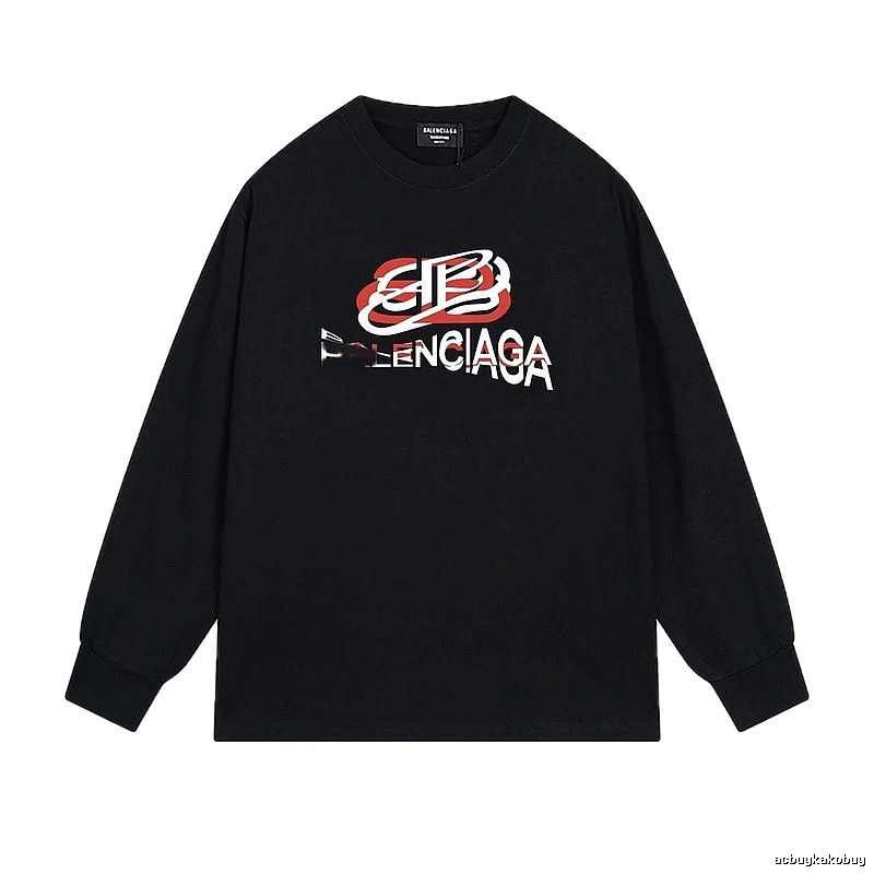 Balenciaga letter-style black T-shirt