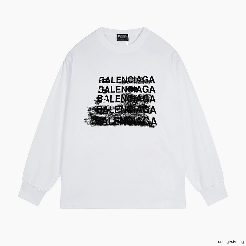 Balenciaga letter-style white T-shirt