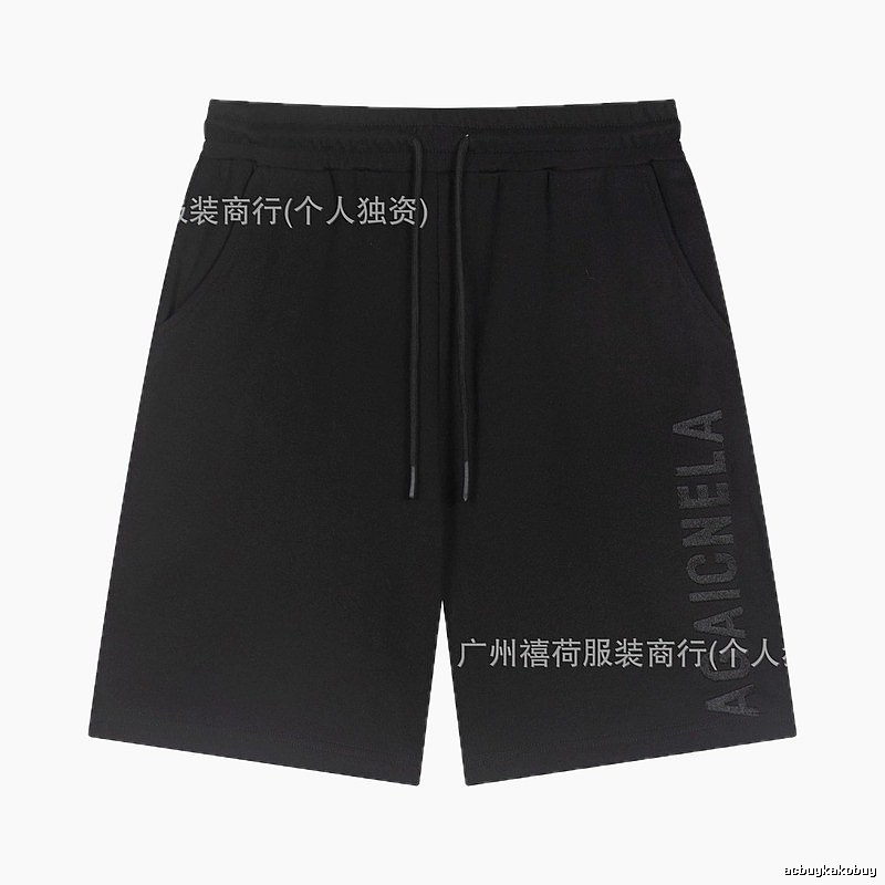 Balenciaga minimalist style black shorts