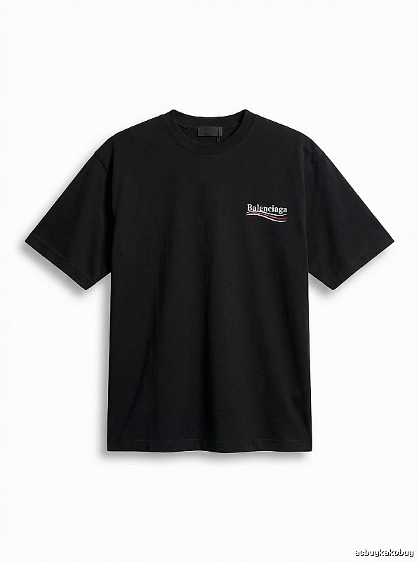Balenciaga minimalist style black T-shirt