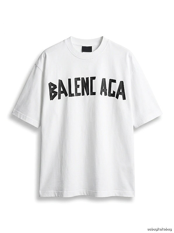 Balenciaga minimalist style white T-shirt