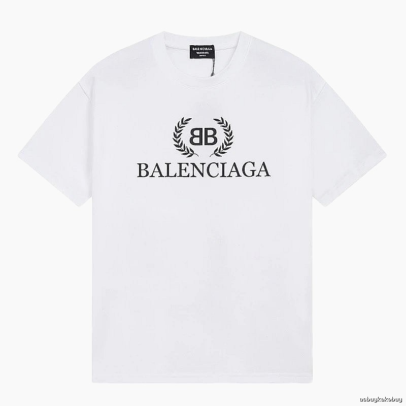 Balenciaga Printed Simple White T-shirt
