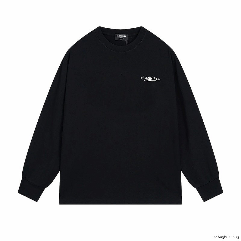Balenciaga simple style black long-sleeved shirt