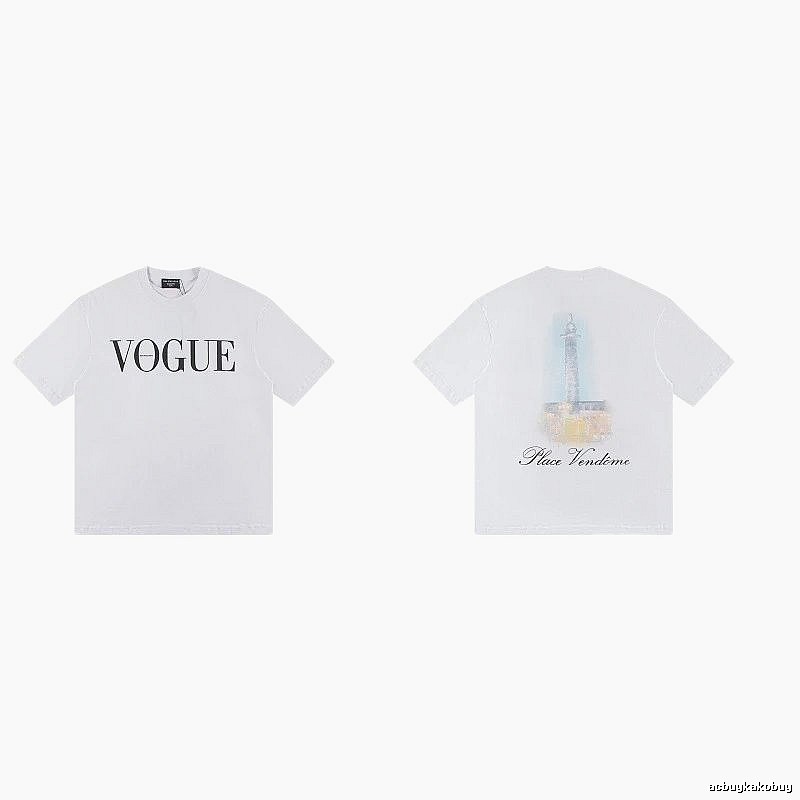 Balenciaga VOGUE Printed Trendy White T-Shirt