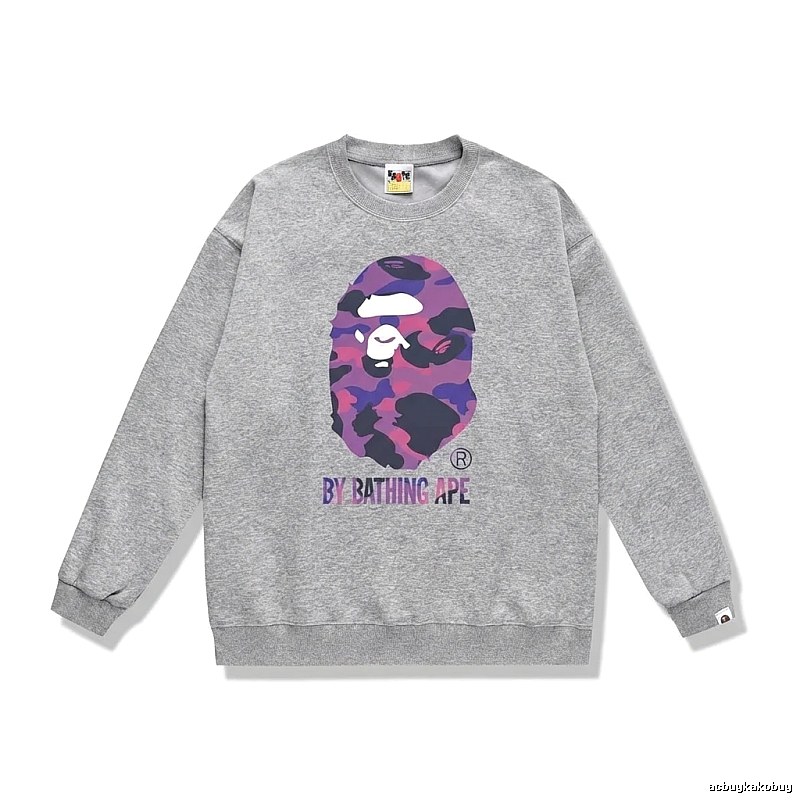 Bape camouflage-style grey sweatshirt